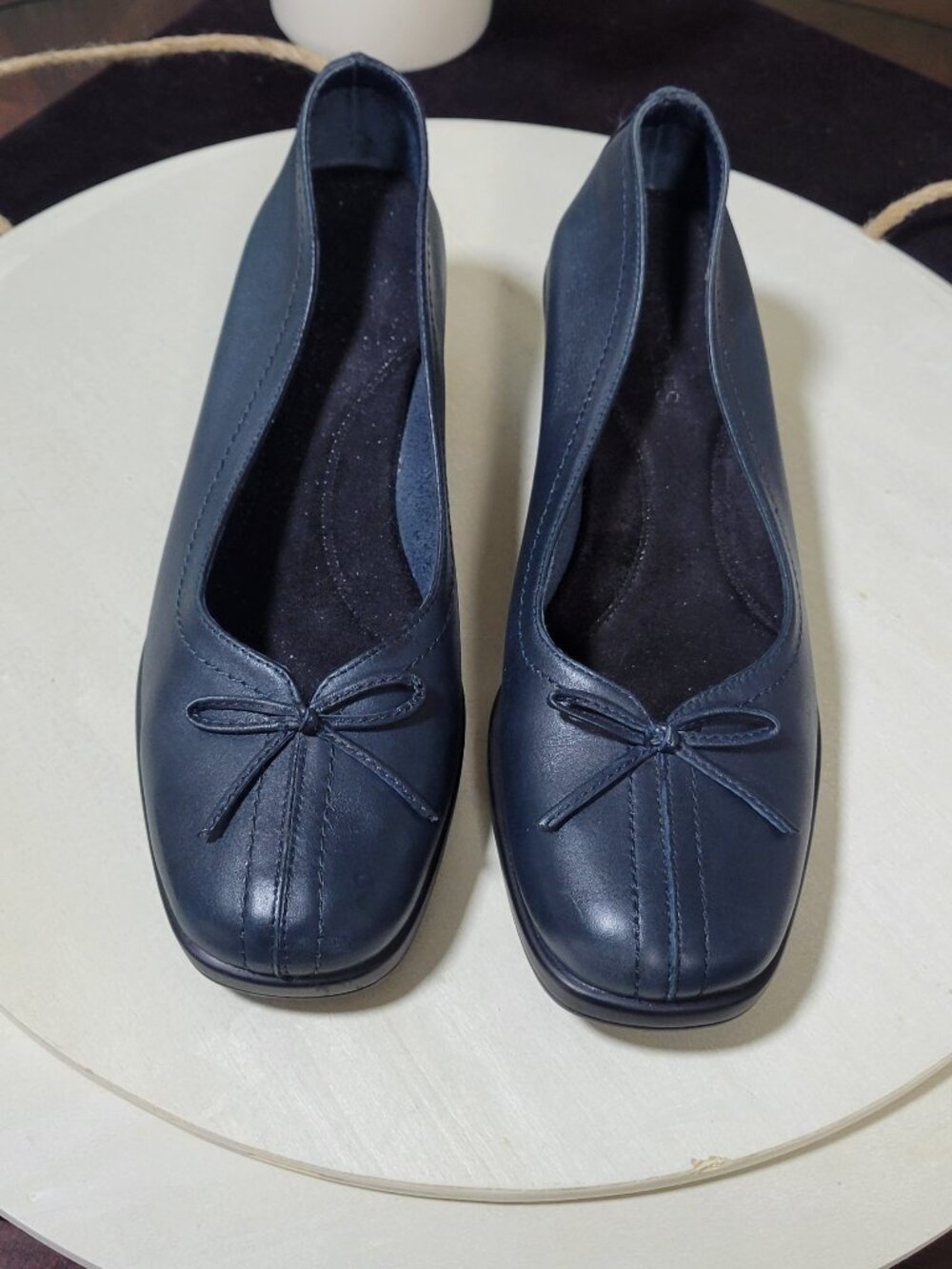 Aerosoles Blue Leather Wedge Heels [Item #SW02]